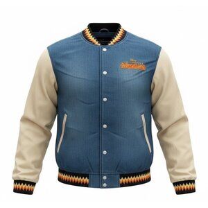 Disney The Emperor's New Groove Denim Varsity Jacket L
